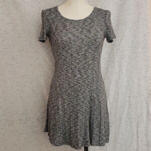 Forver 21 Mini Short Sleeve Dress Gray and Black Heather